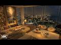 4K Elegant Night In Cozy Florida Apartment With Smooth Jazz Instrumental For Relaxation Deep Sleep