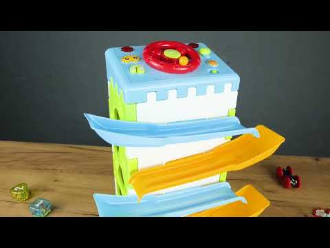 Розвивальна дитяча іграшка вежа з звуками мелодіями піснями англійською підсвічуванням сортером для дітей, видео 1