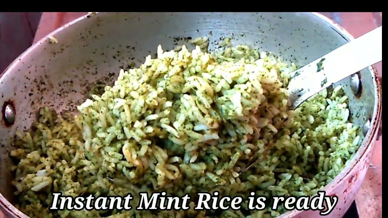 Instant Mint Rice || How to prepare Mint Rice instantly || Mint rice recipe | N COOKING ART