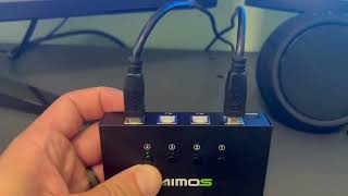 Usb Switch Selector 4 Port, Aimos Usb Kvm Switcher 4 Computers Sharing 4 Usb Devices Review