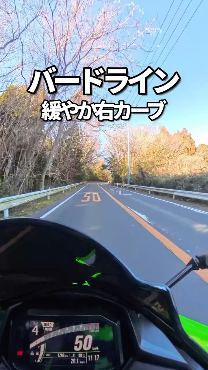 ZX-4RR】初心者でも走りやすい道 バードライン｜緩やか右カーブ - YouTube