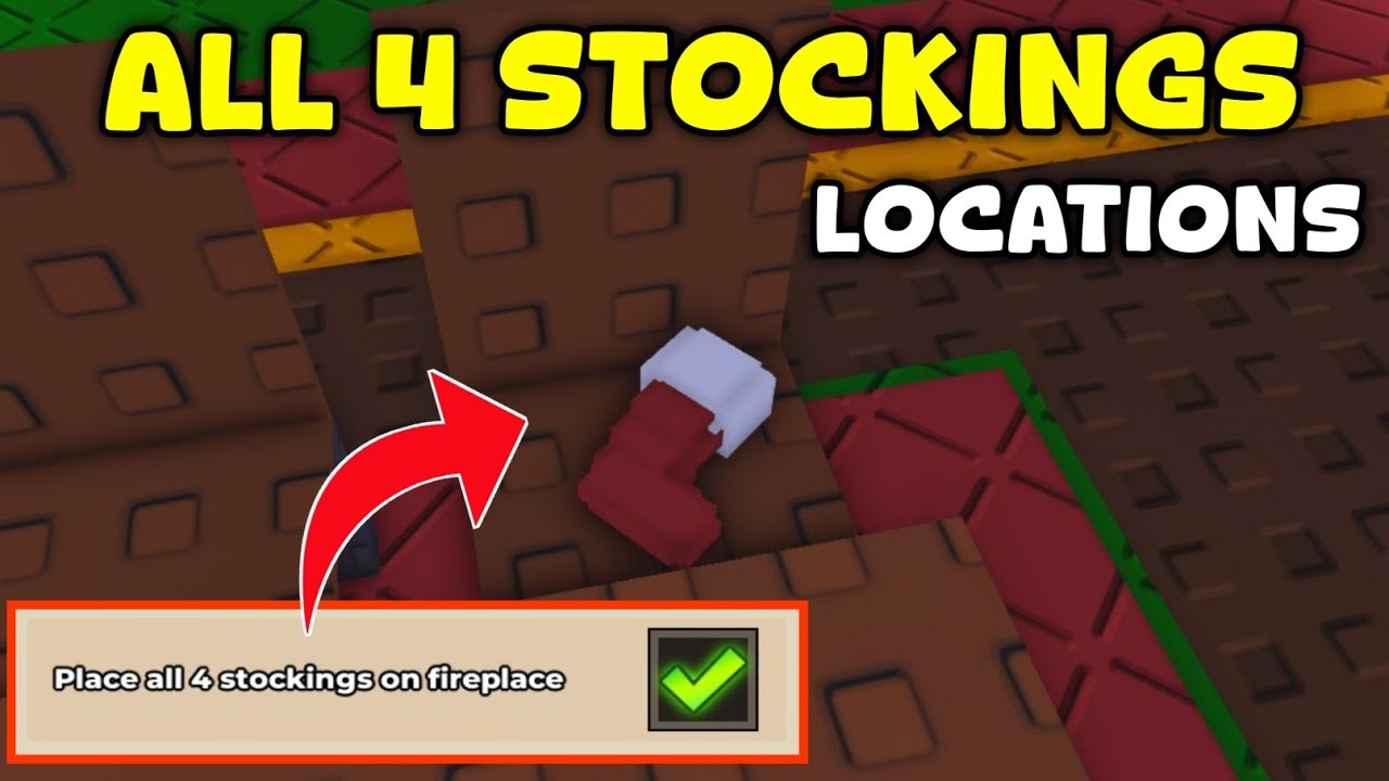 How To Find All 4 Stockings Location In Find The Brainrot | Place All 4 Stockings On Fireplace 