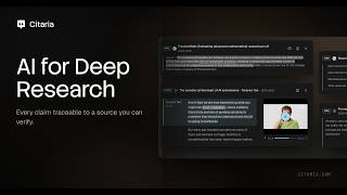 AI Deep Research Where Every Claim Is Cited | Citaria Demo