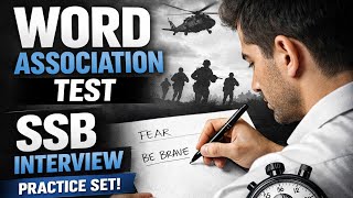 WORD ASSOCIATION TEST WAT PRACTICE SET FOR SSB INTERVIEW 🇮🇳