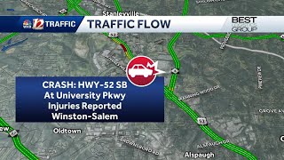 Highway 52 southbound delays grow due to overturned vehicle near off-ramp