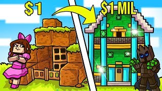 Minecraft: 1 DOLLAR HOUSE VS 1,000,000 DOLLAR HOUSE!!! Crafting MiniGame