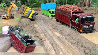Truk Oleng ‼️ RC Truk Hino 500 Langsir Buah Kelapa Sawit & kue Lebaran Melewati Jalur Extream