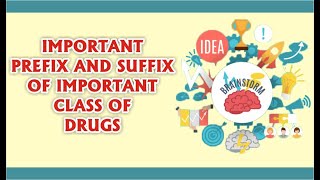 DIGESTER-8 | PREFIX AND SUFFIX OF IMPORTANT CLASS OF DRUG   | PHARMACOLOGY|