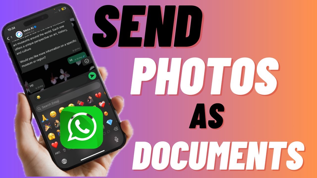 How to Send Photos as Documents in WhatsApp on iPhone & Android - YouTube