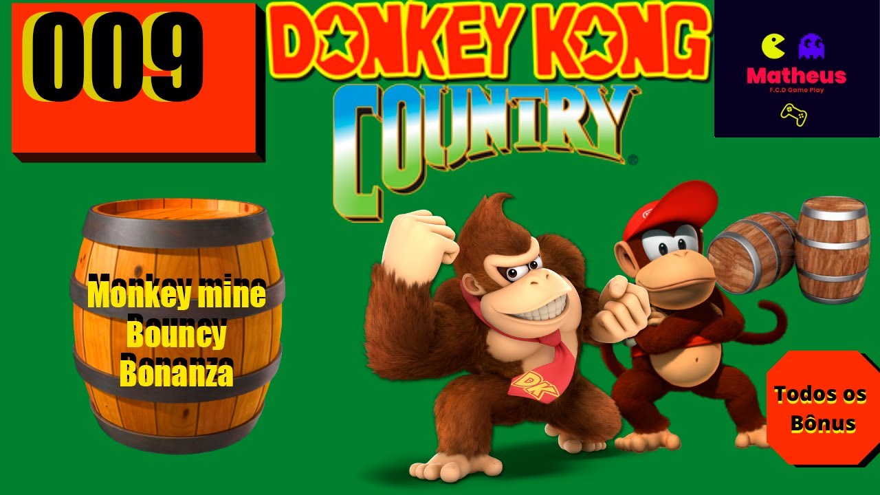 009 Donkey Kong Country Kong Monkey mine Bouncy Bonanza YouTube