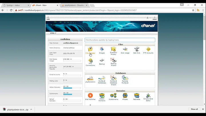 Access Phpmyadmin without cpanel