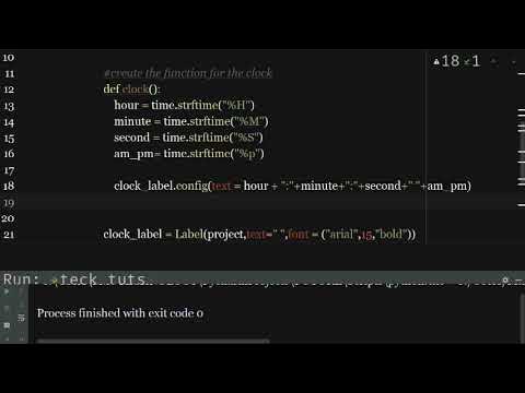 Program to Display time using python thinker - YouTube