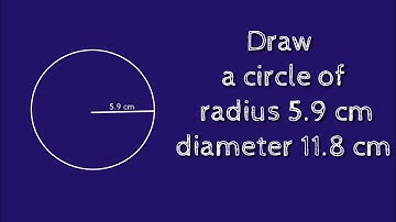 How to draw a circle of radius 5.9 cm using compass. shsirclasses.
