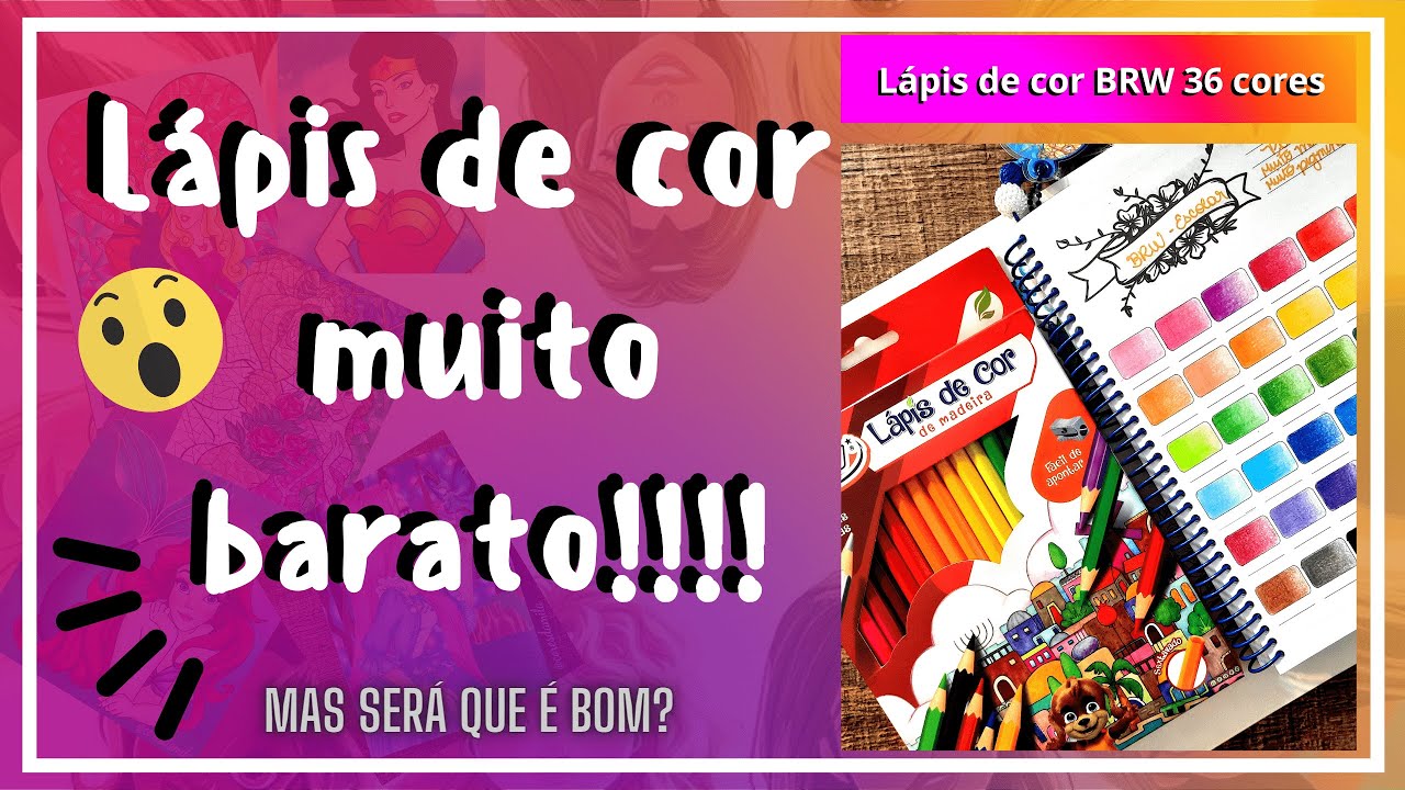 Resenha lápis de cor BRW 36 cores - será que eu gostei?