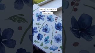 Another paint ➡️ pattern! My blue watercolor flowers as a seamless repeat 💙 #surfacepatterndesign