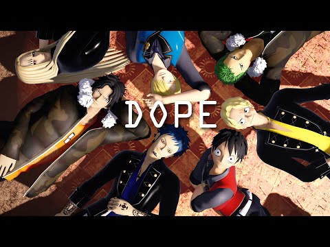 【MMD One Piece】【MMDワンピ】ゾロ、サンジ、ルフィ、ロー、エース、サボ、ホーキンスでDOPE
