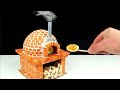 How To Make A Miniature PIZZA OVEN From Mini Bricks BRICKLAYING Mini Pizza In The Oven 