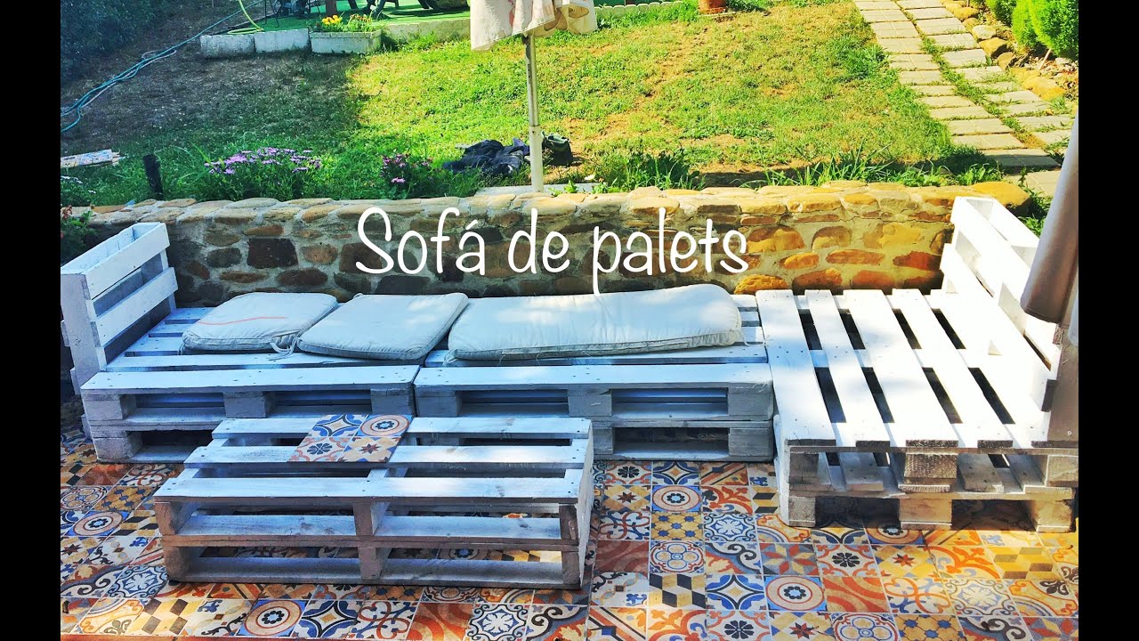 Como hacer un sofá para el jardín con palets YouTube