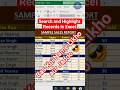 Search and Highlight Records in Excel || Excel me koi Bhi Particular Name ko Highlight Kaise Kare |
