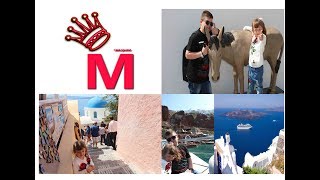 Влог Vlog Остров Санторини  круиз Греция гуляем по городу приплыли на корабле ослики лизун яйцо