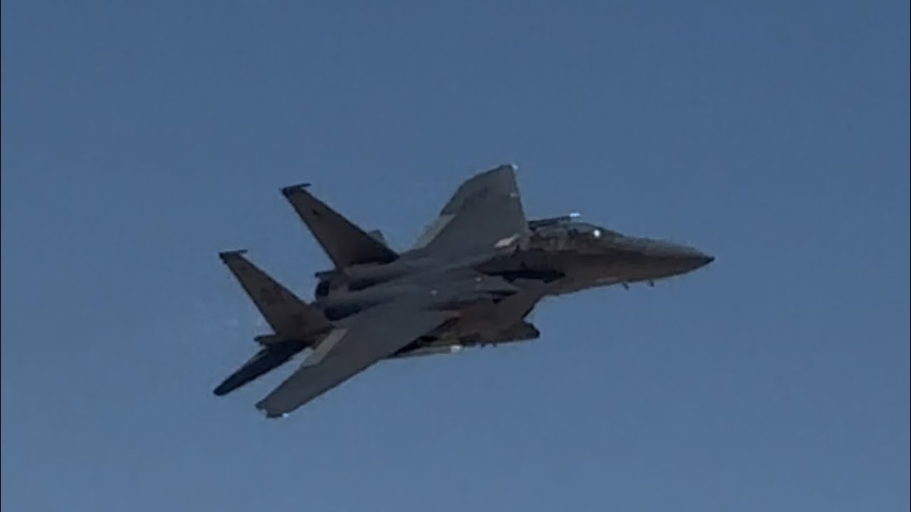 Aviation nation airshow at Nellis Air Force base, Nevada. Base attack simulation.