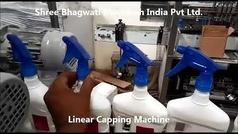Handwash Bottle Capping Machine, Linear Screw Capping Machine
