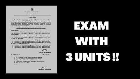FINALLY EXAM WITH 3 UNITS !! | ASSAM UNIVERSITY SILCHAR #tdc #assamuniversity