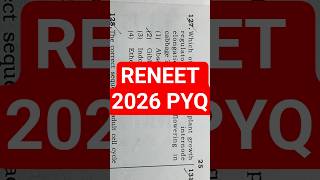 RENEET 2026 Paper Solution | Question Number -127 | #pyq #reneet2026 #neet #trending #ytshorts