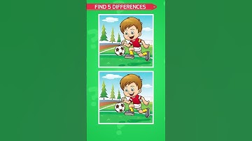 Find the 5 Hidden Differences – Test Your Brain! #challenge #shorts