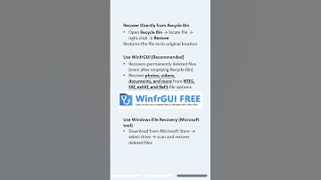 Accidentally deleted files?  #recyclebin #recovery