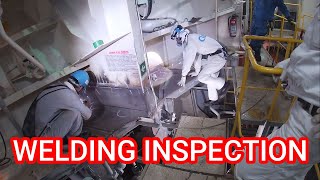 SHIP HULL WELDING INSPECTION - BY CLASS SURVEYOR - SEA WATER SEA CHEST SUCTION OF EGCS / SCRUBBER