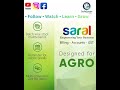 Make your Agro Business smart, simple, and fully organized with Saral Accounts & Billing Software