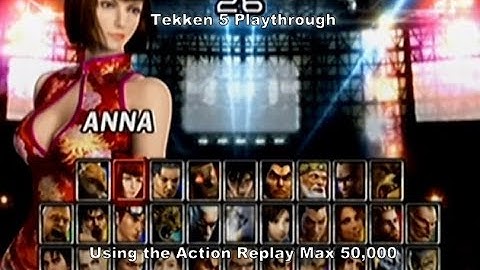 Tekken 5 Anna Playthrough using the Action Replay Max 50,000 cheat codes for Ps2 :D #Playstation