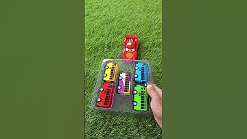 Unboxing and Testing McQueen and Bus Tayo Diecast No Talking With Natural Sound Water