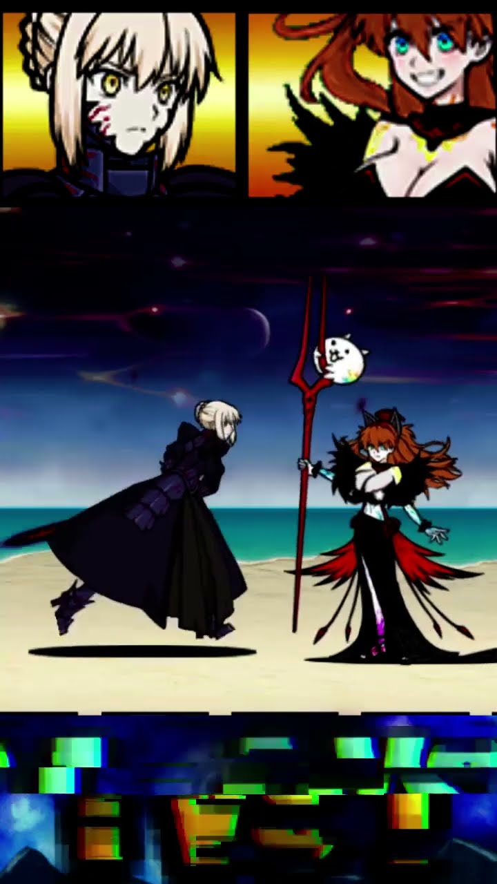 Saber Alter vs Uber Rare Cats セイバーオルタ vs 超激レア にゃんこ