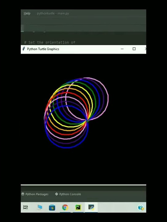 Colored Flower by circles using Turtle in Python |Tretaion| #shorts # ...