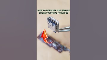 desoldering usb female socket vertical  from printed circuit board