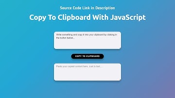 Copy to Clipboard With Gradient Background Using HTML CSS & JavaScript