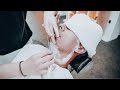 Relaxing Shave from Female Italian Barber in Germany (ASMR - No Talking - Nomad Barber)