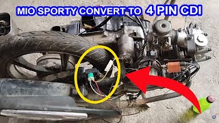 Mio Sporty Using 4 Pin CDI Battery Operated - Stock CDI Convert to 4 Pin CDI #motorcycle #yamahamio