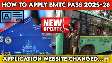 How to apply 2025 BMTC student bus pass/ BMTC student pass 2025/Apply for all 1st to Degree students
