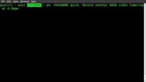 Connect to your Google Calendar from the command line - BASH