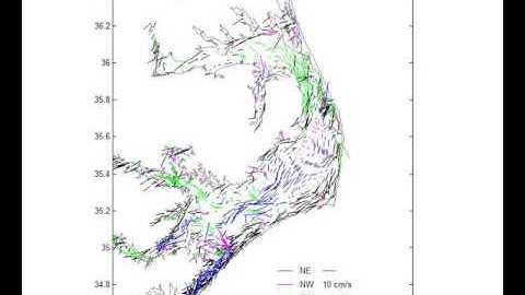 July 25 - August 20, 2016 Pamlico Sound Surface Current Velocities