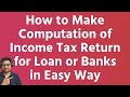 Excel Guide to Income Tax Return Computation 📊