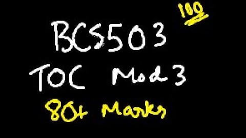 TOC MODULE 3 BCS503 Theory of Computation | 22 Scheme VTU 5th SEM CSE