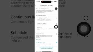 Turn On Infrared Light/Black And White Night Vision O - Kam App Comfigure Guide