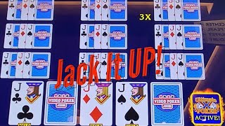 Video Poker Hot Roll DEALT Wins/Ultimate X Show UP Jack for the QUADS!