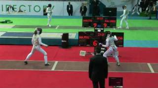 20100403 wf chm Baku 32 red HAJDU Melinda HUN 15 vs YASUDA Yuki JPN 12 sd No