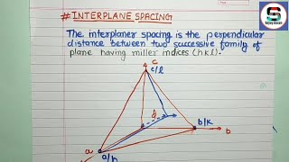 Interplanner spacing || Interplaner distance ||