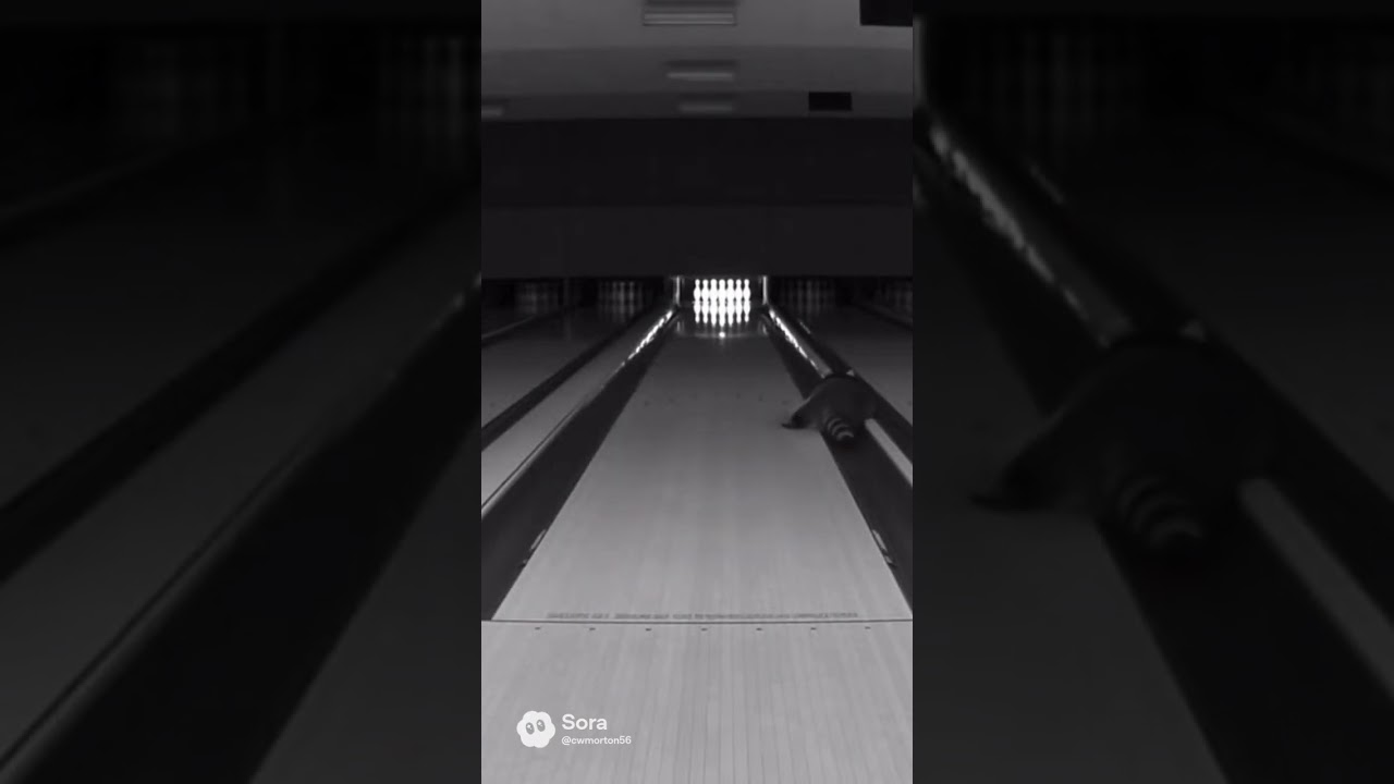 Raccoon bowling #raccoon #bowling #bowlingalley #camera #securitycamera #humor #animalshorts #crazy